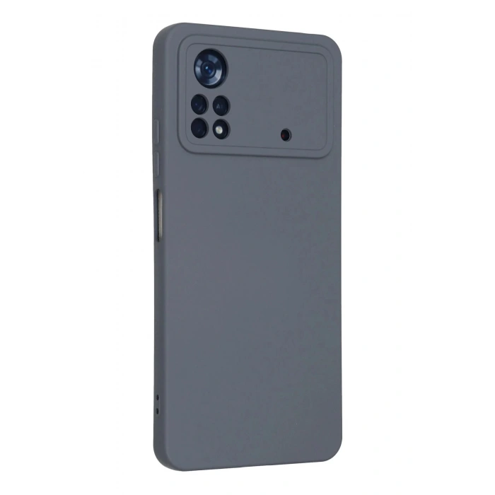 Newface Xiaomi Poco X4 Pro 5G Kılıf Nano içi Kadife Silikon - Gri