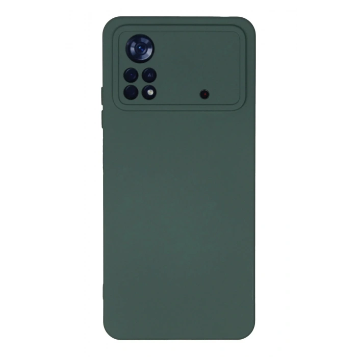 Newface Xiaomi Poco X4 Pro 5G Kılıf Nano içi Kadife Silikon - Koyu Yeşil