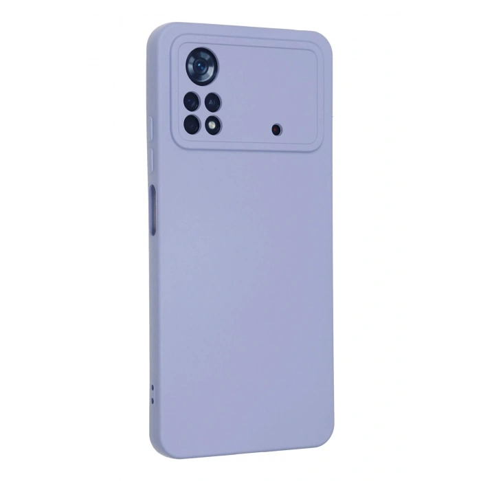 Newface Xiaomi Poco X4 Pro 5G Kılıf Nano içi Kadife Silikon - Lila