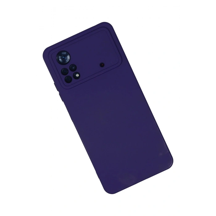 Newface Xiaomi Poco X4 Pro 5G Kılıf Nano içi Kadife Silikon - Mor