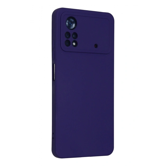 Newface Xiaomi Poco X4 Pro 5G Kılıf Nano içi Kadife Silikon - Mor