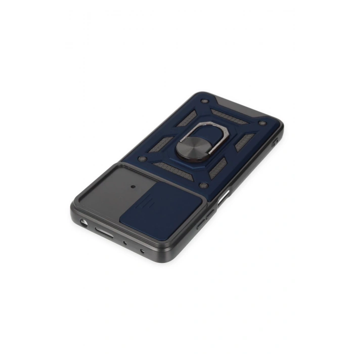 Newface Xiaomi Poco X4 Pro 5G Kılıf Pars Lens Yüzüklü Silikon - Lacivert