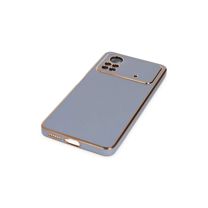 Newface Xiaomi Poco X4 Pro 5G Kılıf Volet Silikon - Mavi