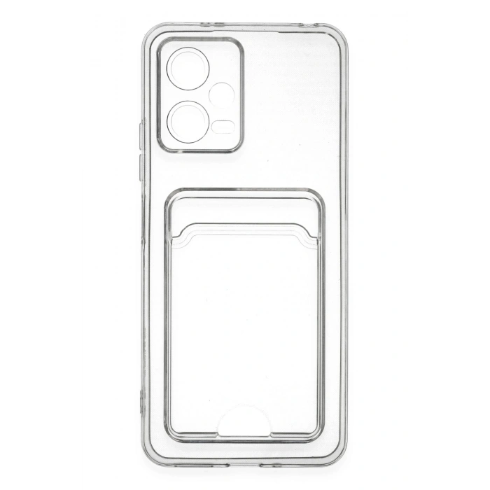 Newface Xiaomi Poco X5 5G Kılıf Kart Şeffaf Silikon - Şeffaf