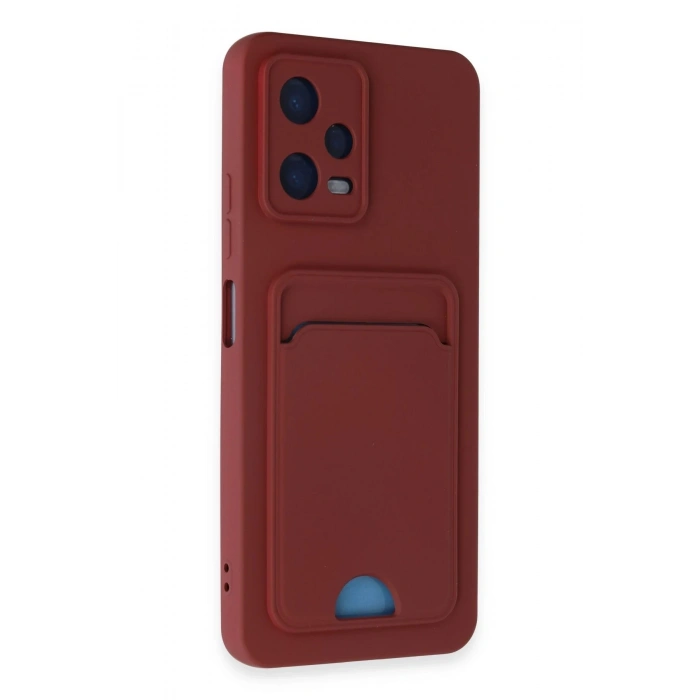 Newface Xiaomi Poco X5 5G Kılıf Kelvin Kartvizitli Silikon - Bordo