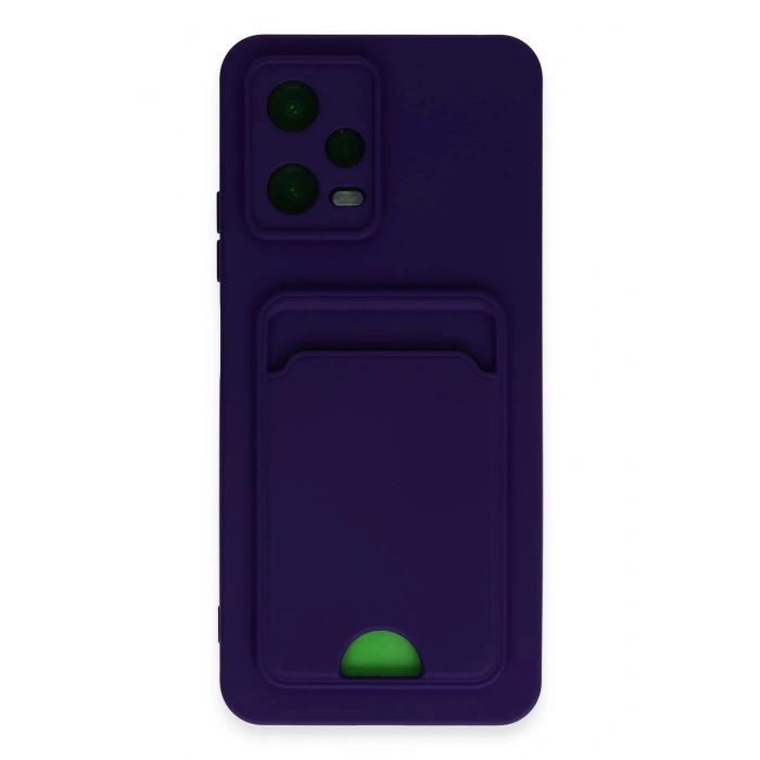 Newface Xiaomi Poco X5 5G Kılıf Kelvin Kartvizitli Silikon - Derin Mor