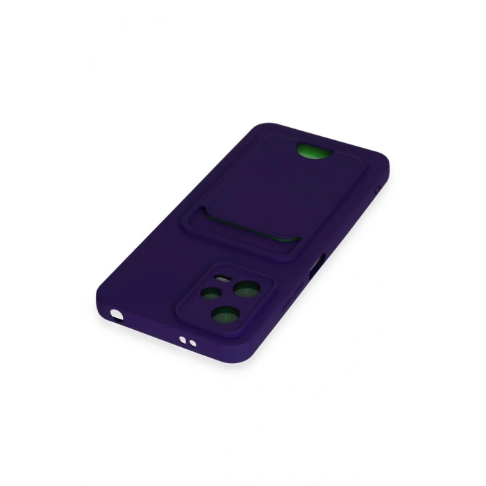 Newface Xiaomi Poco X5 5G Kılıf Kelvin Kartvizitli Silikon - Derin Mor