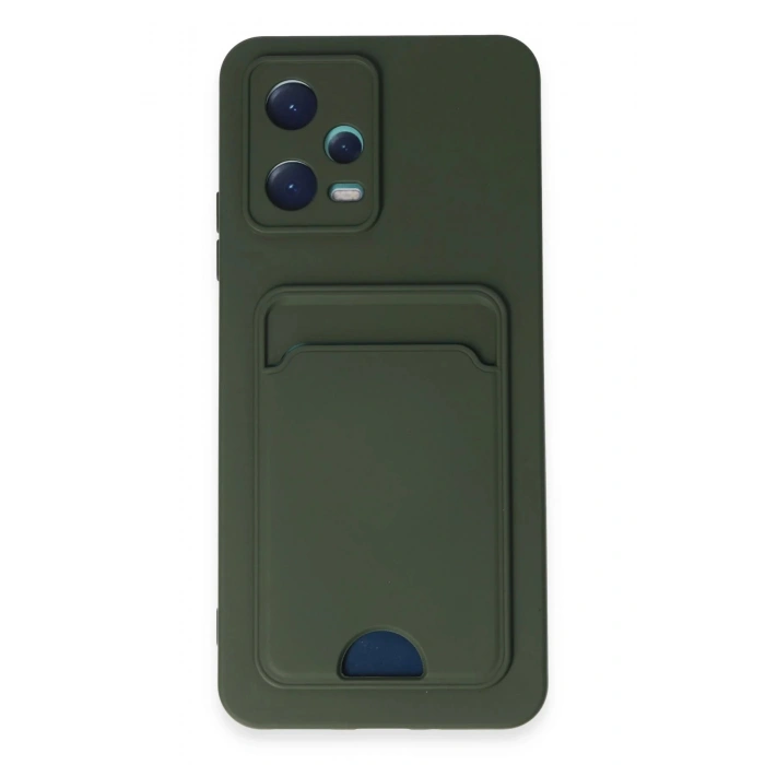 Newface Xiaomi Poco X5 5G Kılıf Kelvin Kartvizitli Silikon - Koyu Yeşil