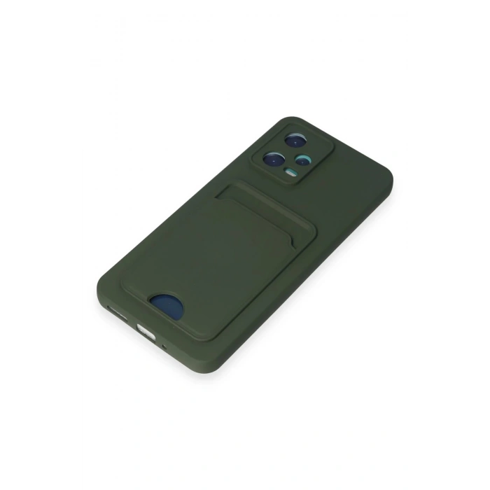 Newface Xiaomi Poco X5 5G Kılıf Kelvin Kartvizitli Silikon - Koyu Yeşil