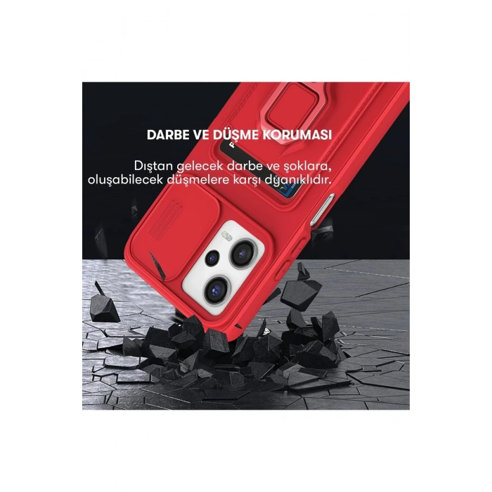 Newface Xiaomi Poco X5 5G Kılıf Zuma Kartvizitli Yüzüklü Silikon - Lacivert