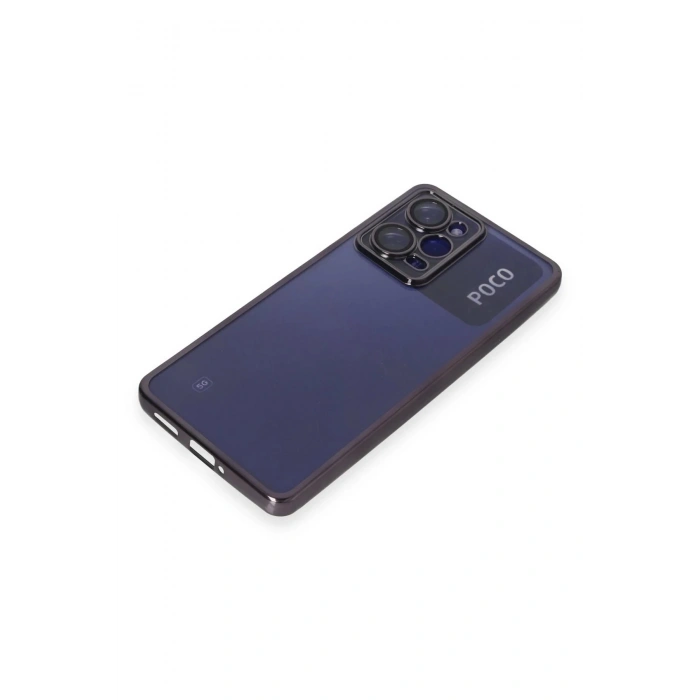 Newface Xiaomi Poco X5 Pro 5G Kılıf Razer Lensli Silikon - Mor