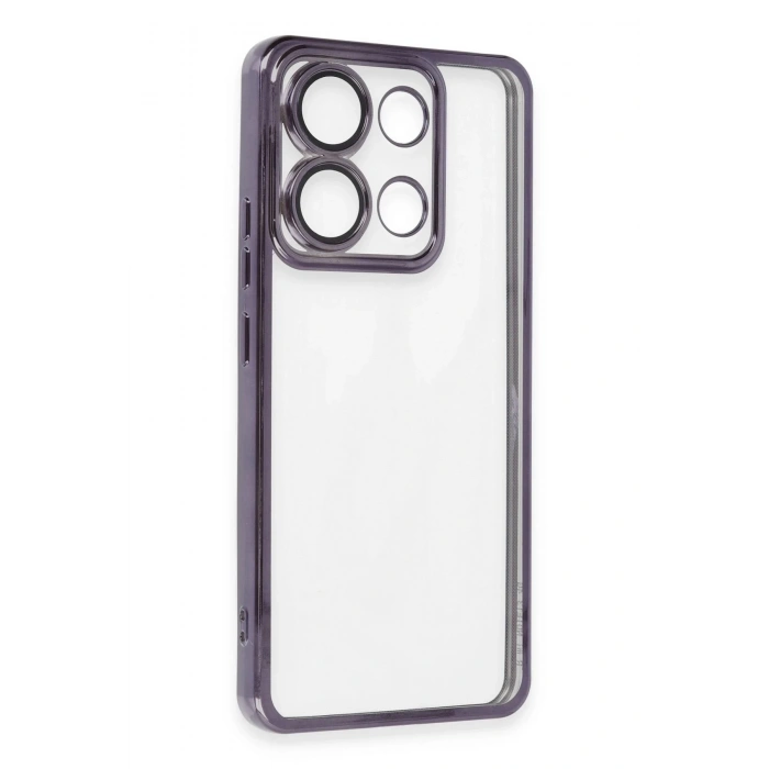 Newface Xiaomi Poco X6 Kılıf Razer Lensli Silikon - Mor