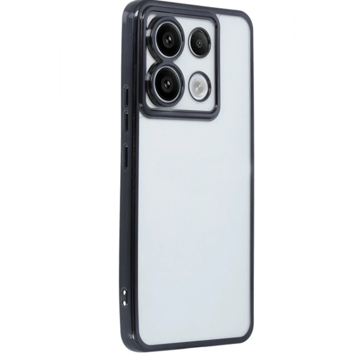 Newface Xiaomi Poco X6 Kılıf Razer Lensli Silikon - Siyah