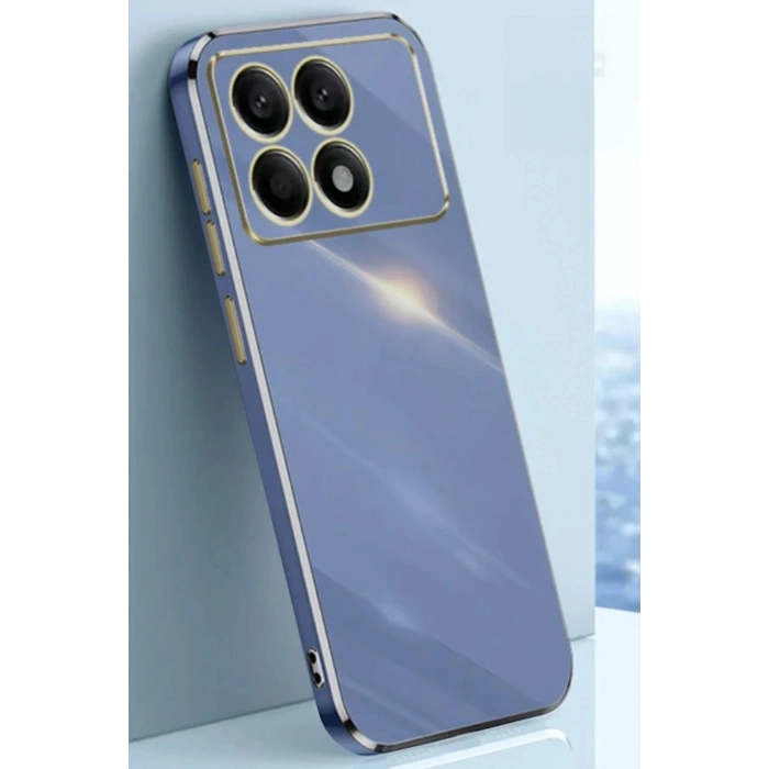 Newface Xiaomi Poco X6 Pro Kılıf Volet Silikon - Mavi