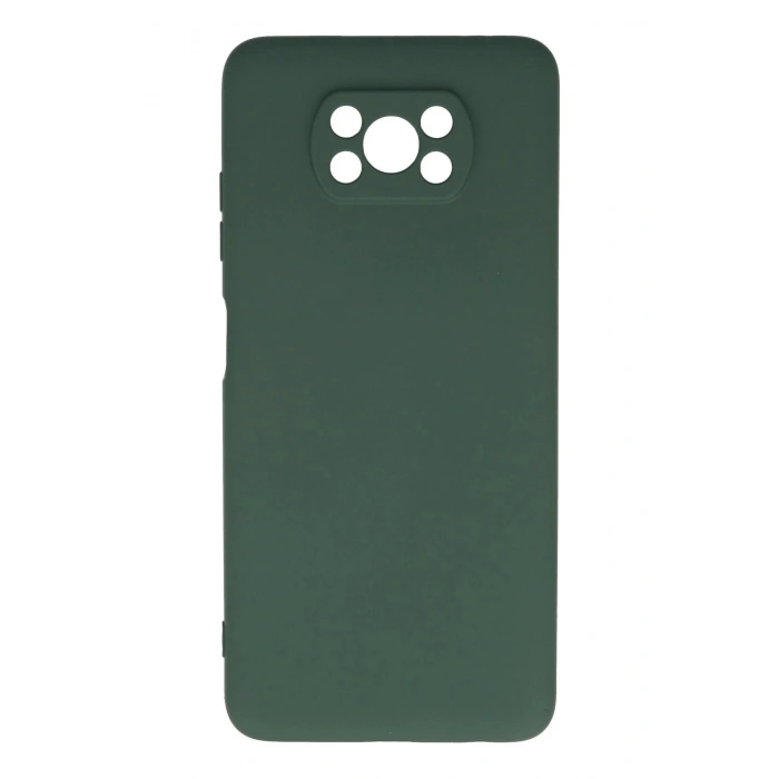 Newface Xiaomi Pocophone X3 Kılıf Nano içi Kadife Silikon - Koyu Yeşil