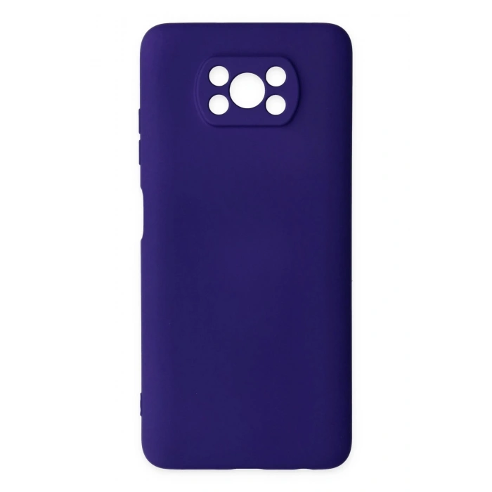 Newface Xiaomi Pocophone X3 Kılıf Nano içi Kadife Silikon - Mor