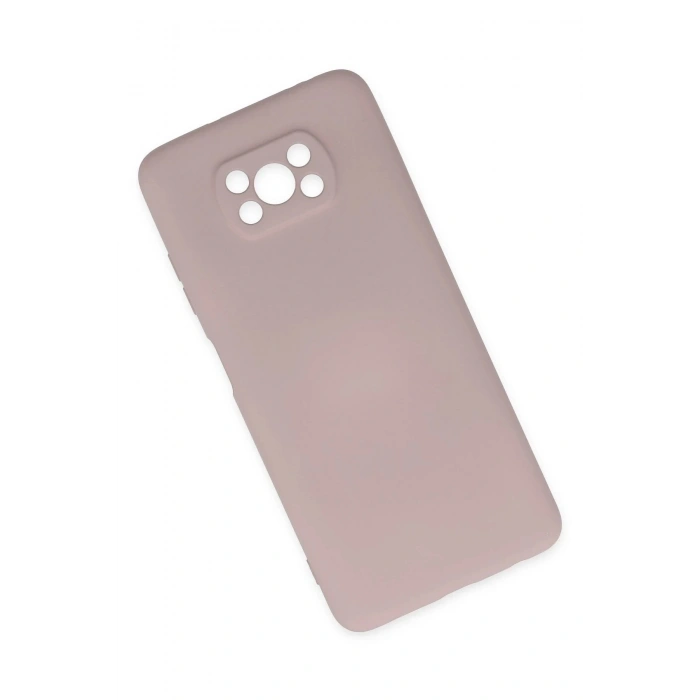 Newface Xiaomi Pocophone X3 Kılıf Nano içi Kadife Silikon - Pudra