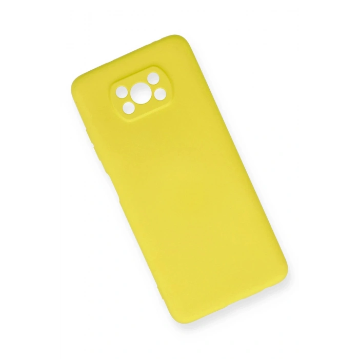 Newface Xiaomi Pocophone X3 Kılıf Nano içi Kadife Silikon - Sarı