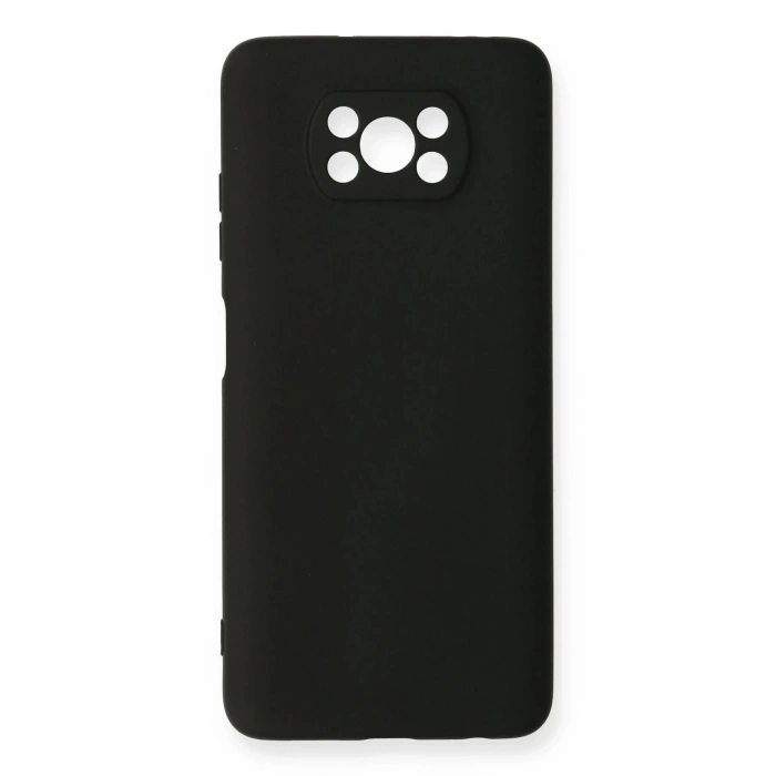 Newface Xiaomi Pocophone X3 Kılıf Nano içi Kadife Silikon - Siyah