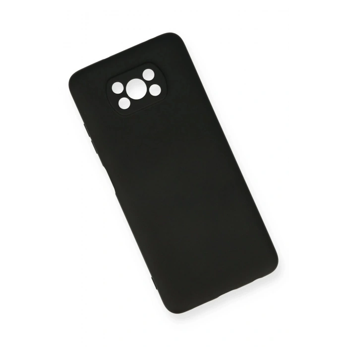 Newface Xiaomi Pocophone X3 Kılıf Nano içi Kadife Silikon - Siyah