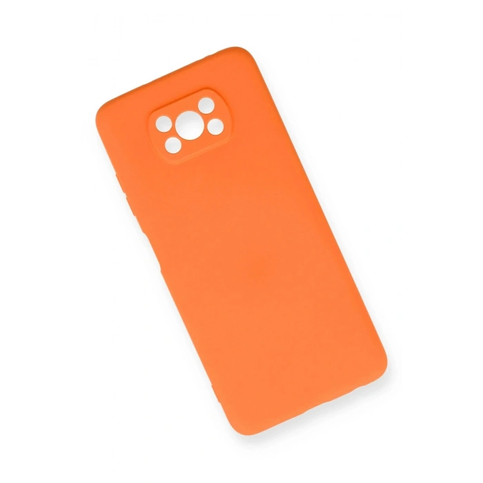 Newface Xiaomi Pocophone X3 Kılıf Nano içi Kadife Silikon - Turuncu