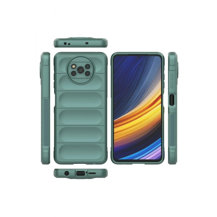 Newface Xiaomi Pocophone X3 Kılıf Optimum Silikon - Koyu Yeşil