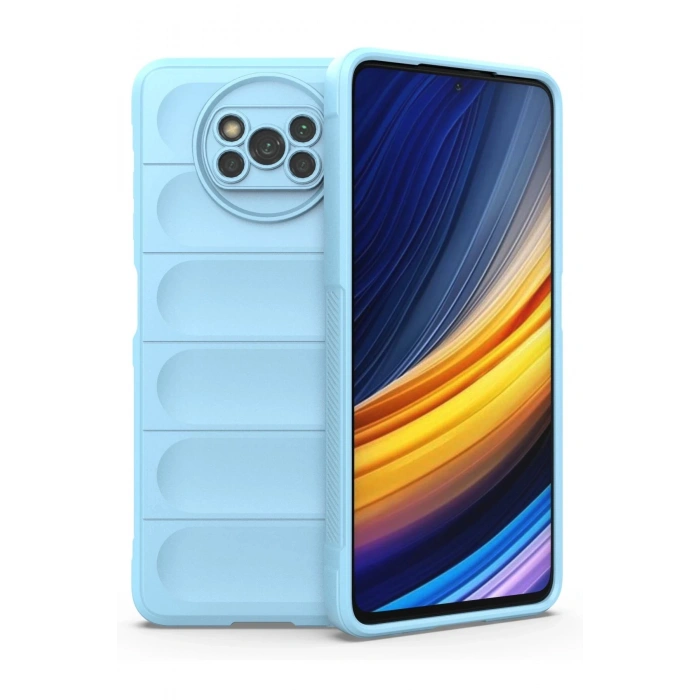 Newface Xiaomi Pocophone X3 Kılıf Optimum Silikon - Sky Blue