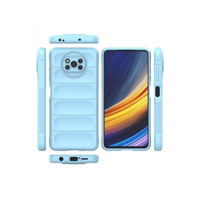 Newface Xiaomi Pocophone X3 Kılıf Optimum Silikon - Sky Blue