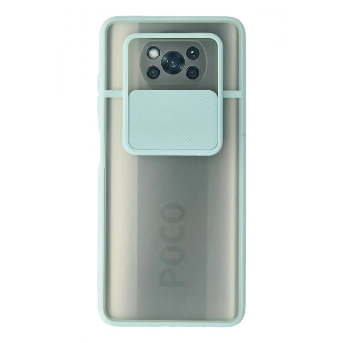 Newface Xiaomi Pocophone X3 Kılıf Palm Buzlu Kamera Sürgülü Silikon uaz