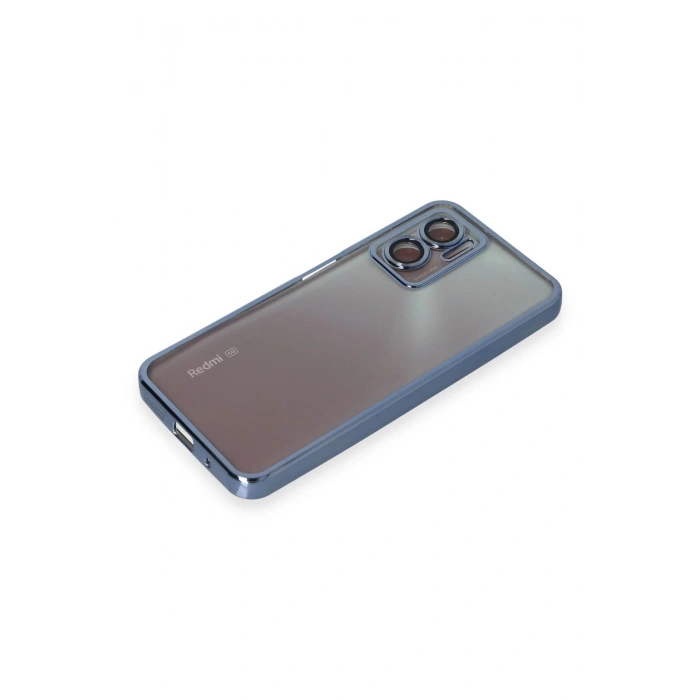 Newface Xiaomi Redmi 10 5G Kılıf Razer Lensli Silikon - Açık Mavi