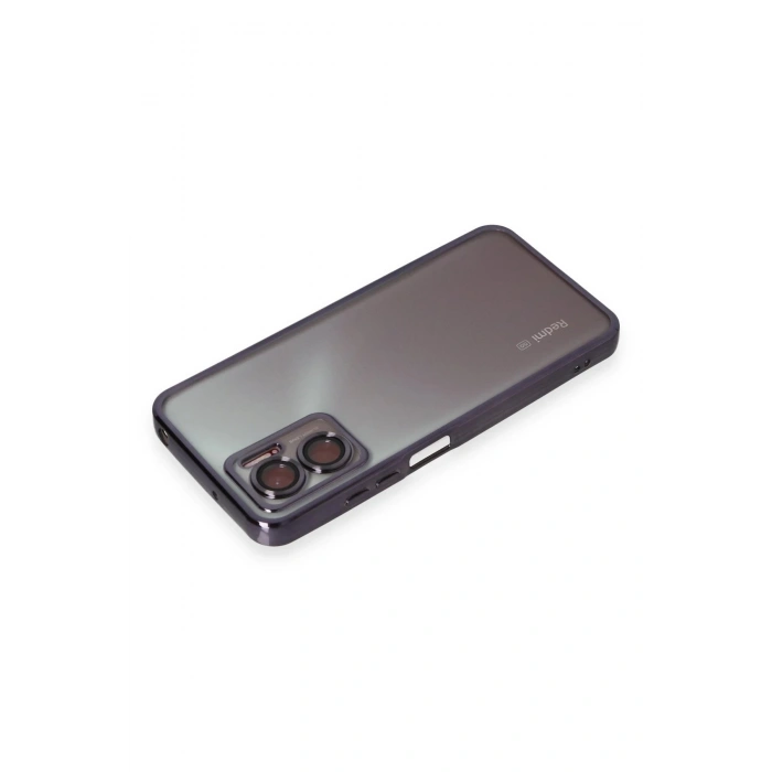 Newface Xiaomi Redmi 10 5G Kılıf Razer Lensli Silikon - Mor