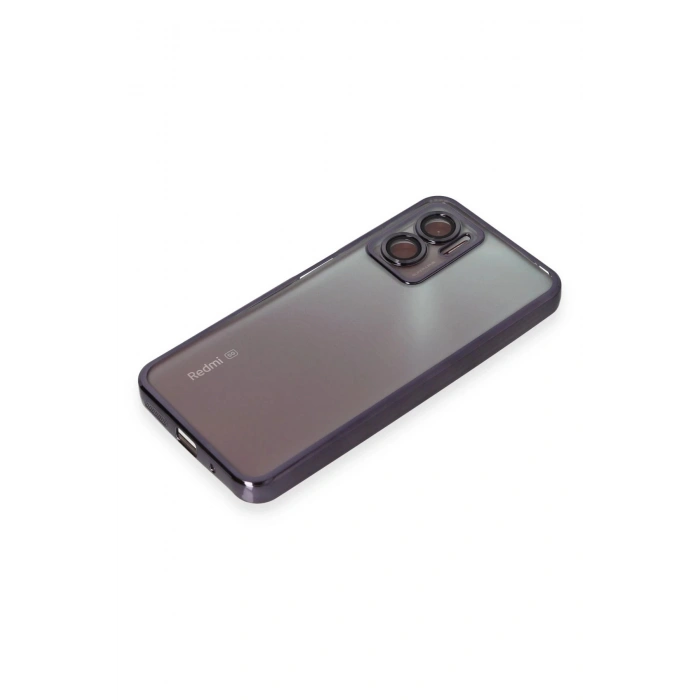 Newface Xiaomi Redmi 10 5G Kılıf Razer Lensli Silikon - Mor