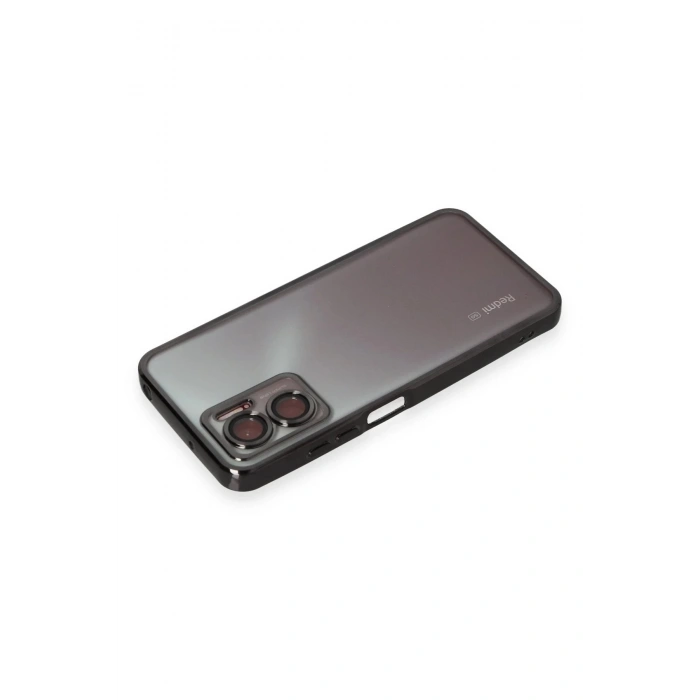 Newface Xiaomi Redmi 10 5G Kılıf Razer Lensli Silikon - Siyah