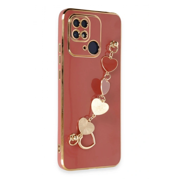 Newface Xiaomi Redmi 10C Kılıf Esila Silikon - Kırmızı