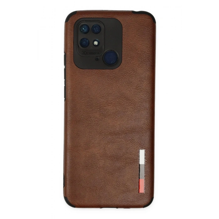 Newface Xiaomi Redmi 10C Kılıf Loop Deri Silikon - Kahverengi