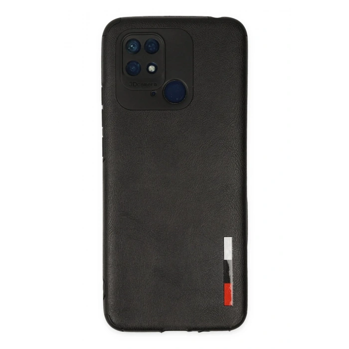 Newface Xiaomi Redmi 10C Kılıf Loop Deri Silikon - Siyah