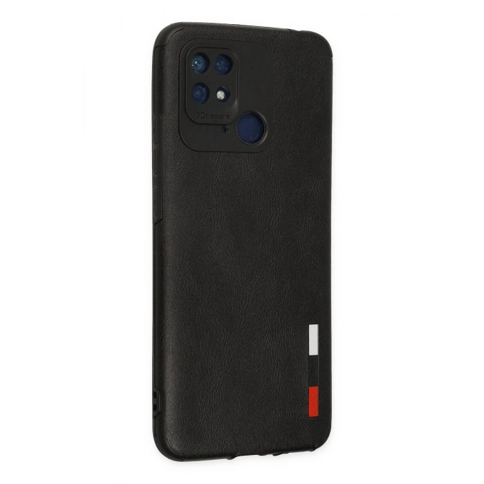 Newface Xiaomi Redmi 10C Kılıf Loop Deri Silikon - Siyah