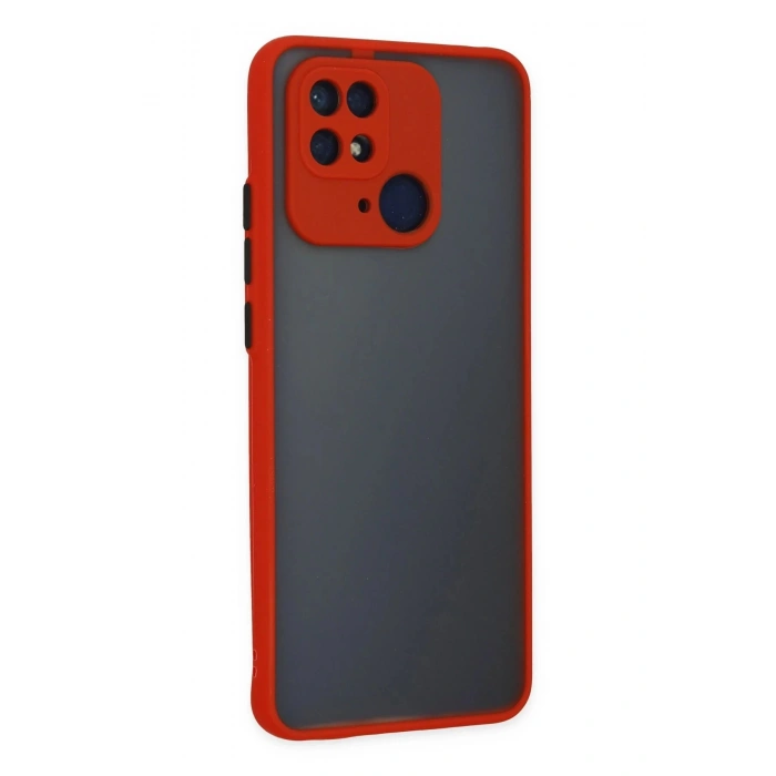 Newface Xiaomi Redmi 10C Kılıf Montreal Silikon Kapak - Kırmızı