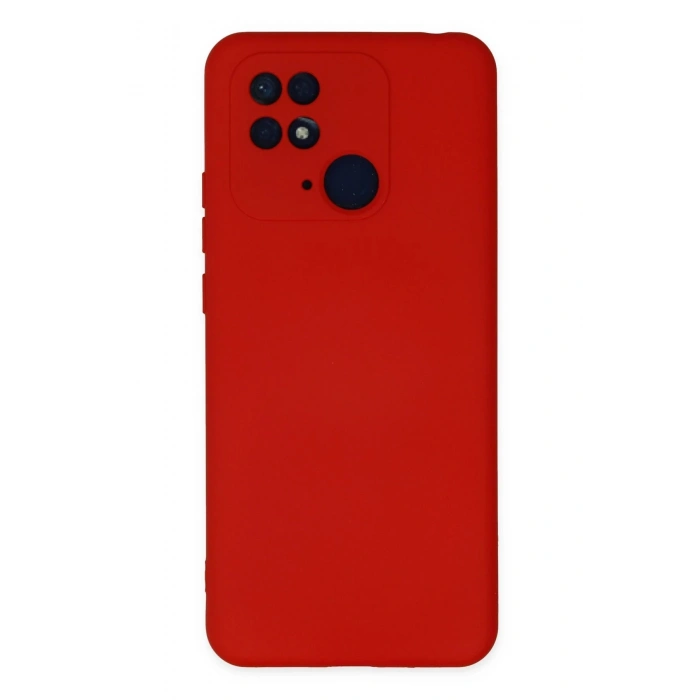 Newface Xiaomi Redmi 10C Kılıf Nano içi Kadife Silikon - Kırmızı
