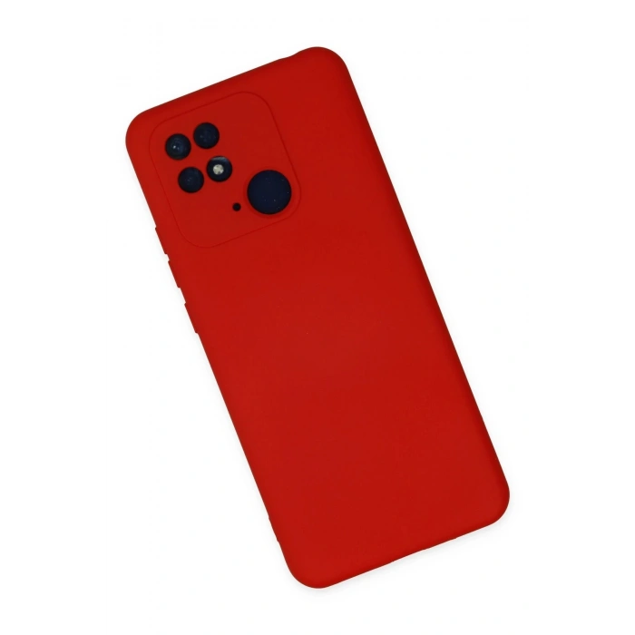 Newface Xiaomi Redmi 10C Kılıf Nano içi Kadife Silikon - Kırmızı