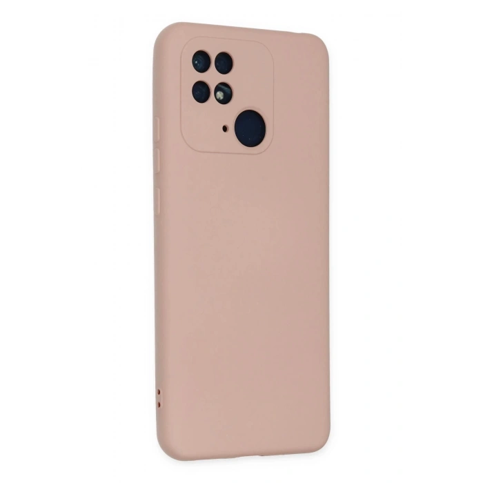 Newface Xiaomi Redmi 10C Kılıf Nano içi Kadife Silikon - Pudra