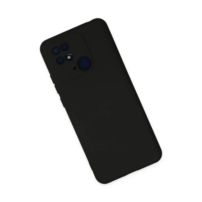 Newface Xiaomi Redmi 10C Kılıf Nano içi Kadife Silikon - Siyah