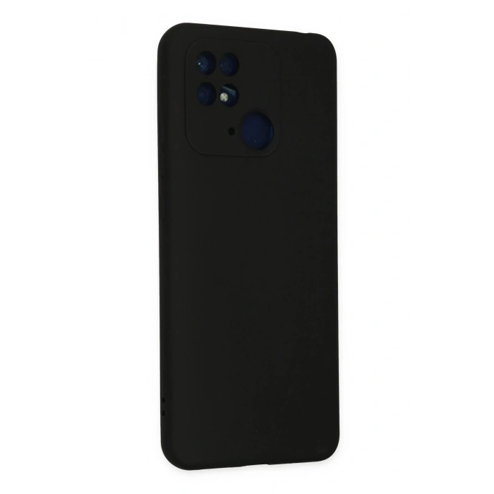 Newface Xiaomi Redmi 10C Kılıf Nano içi Kadife Silikon - Siyah
