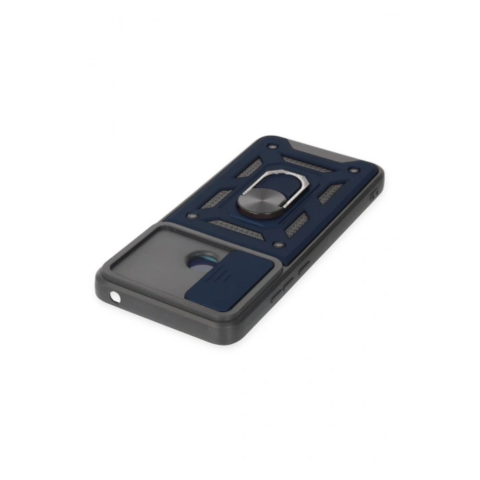 Newface Xiaomi Redmi 10C Kılıf Pars Lens Yüzüklü Silikon - Lacivert