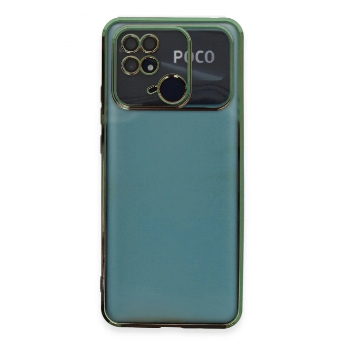 Newface Xiaomi Redmi 10C Kılıf Razer Lensli Silikon - Yeşil