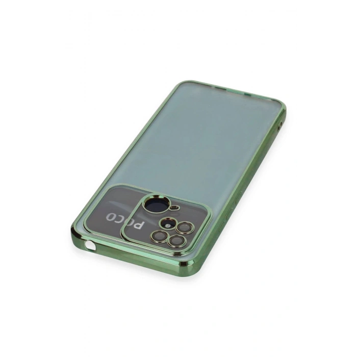 Newface Xiaomi Redmi 10C Kılıf Razer Lensli Silikon - Yeşil