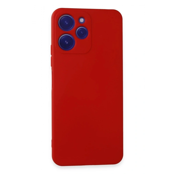 Newface Xiaomi Redmi 12 Kılıf Nano içi Kadife Silikon - Kırmızı