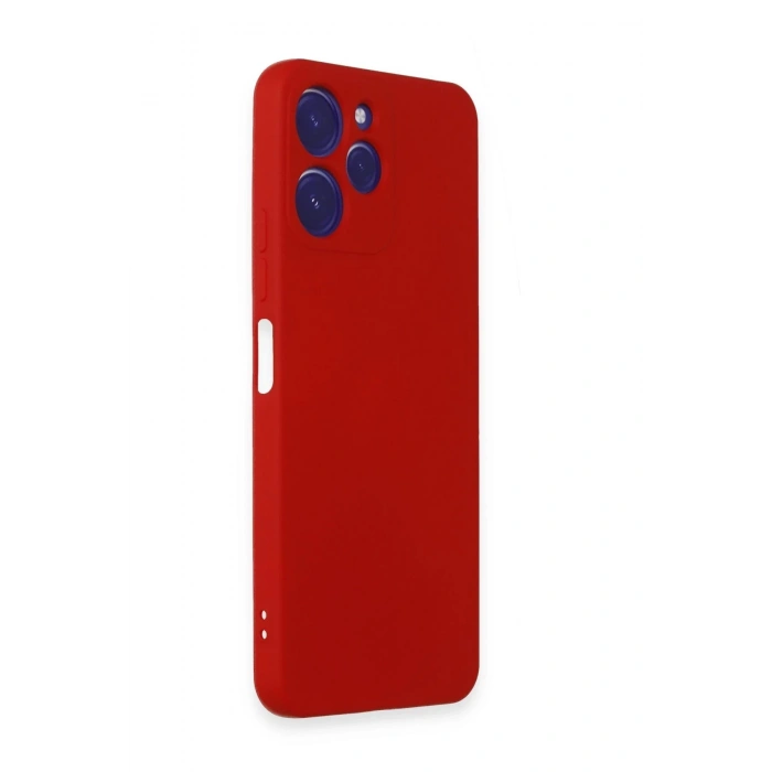 Newface Xiaomi Redmi 12 Kılıf Nano içi Kadife Silikon - Kırmızı