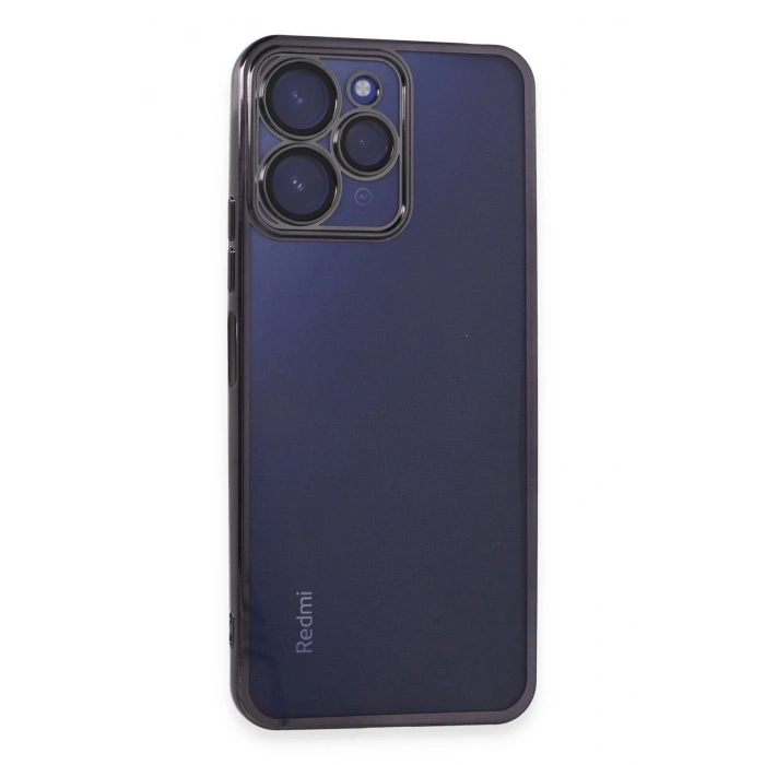 Newface Xiaomi Redmi 12 Kılıf Razer Lensli Silikon - Mor