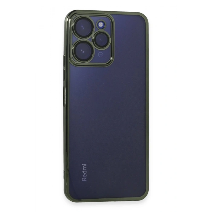 Newface Xiaomi Redmi 12 Kılıf Razer Lensli Silikon - Yeşil